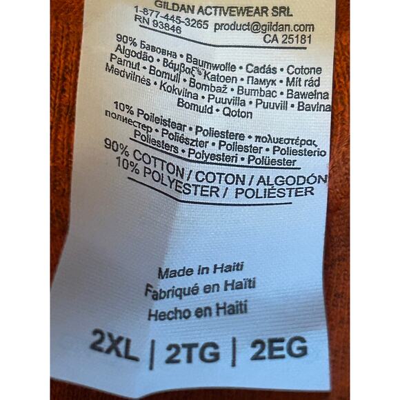 GUC Gildan Orange JuneTeenth Short Sleeve Tee Shirt Lawrence, KS 2019 Size 2XL - Picture 4 of 5